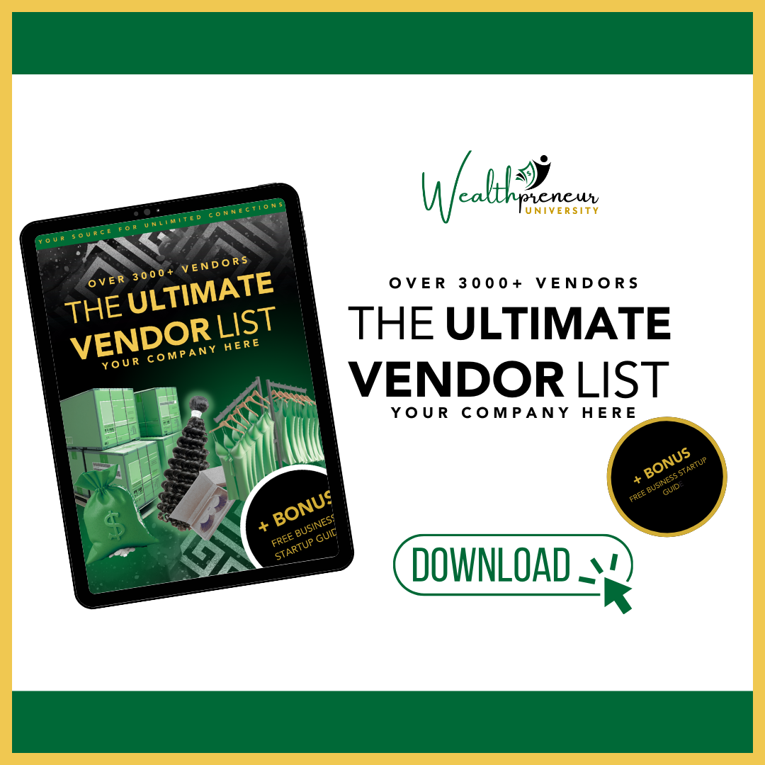 3,000+ ULTIMATE VENDORS LIST