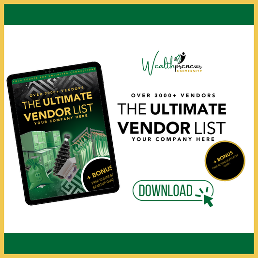 3,000+ ULTIMATE VENDORS LIST