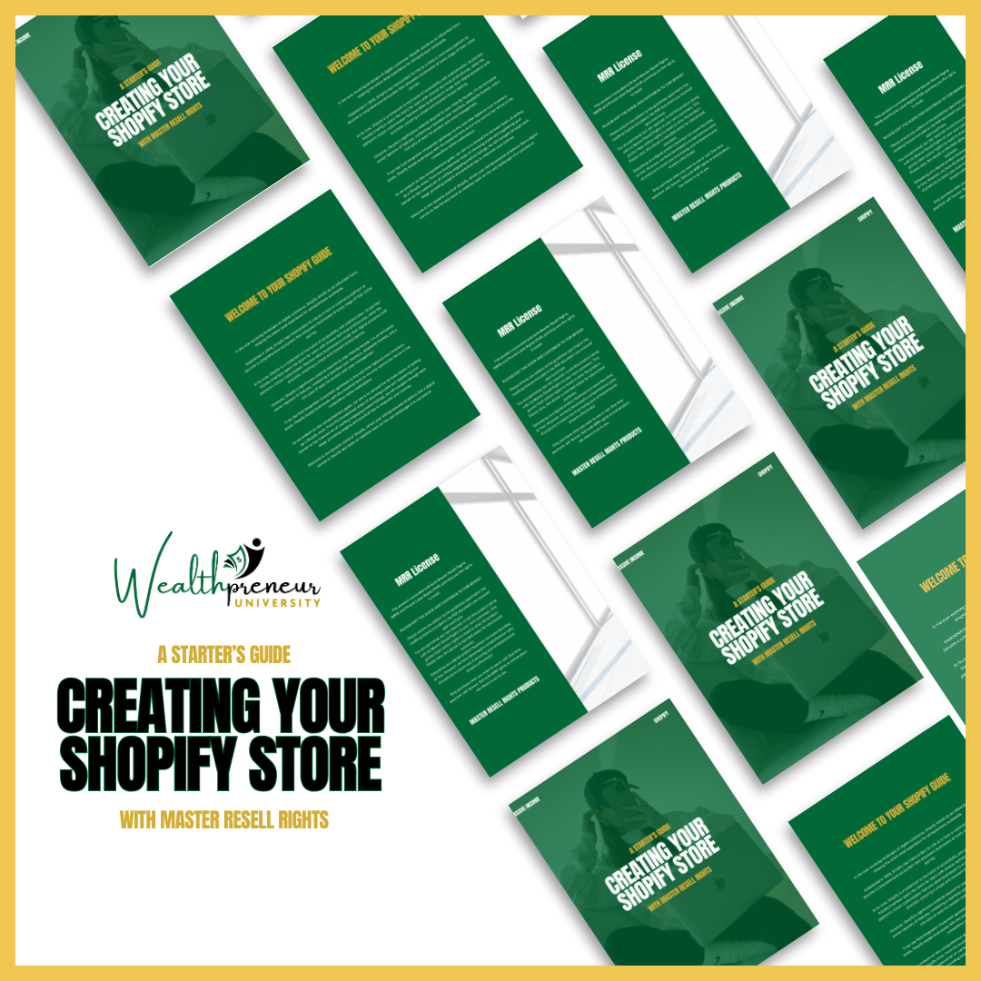 Start your Shopify Store - Fully Editable in Canva with MRR!